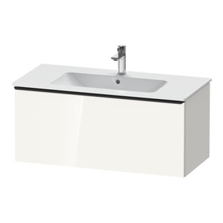 Duravit Meuble sous-lavabo D-Neo 101x46,2 cm, noir/blanc brillant, 1 tiroir, suspendu