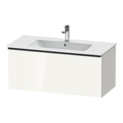Duravit Meuble sous-lavabo D-Neo 101x46,2 cm, noir/blanc brillant, 1 tiroir, suspendu-1