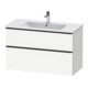 Duravit Meuble sous lavabo D-Neo 101x46,2 cm, noir/blanc mat, 1 tiroir, 1 coulissant-1
