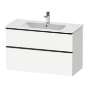Duravit Meuble sous lavabo D-Neo 101x46,2 cm, noir/blanc mat, 1 tiroir, 1 coulissant