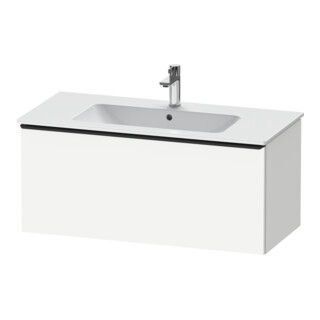 Duravit Meuble sous-lavabo D-Neo 101x46,2 cm, noir/blanc mat, 1 tiroir, suspendu