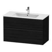 Duravit Meuble sous-lavabo D-Neo 101x46,2 cm, noir/blanc oeuf, 1 tiroir, 1 coulissant-1