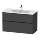 Duravit Meuble sous-lavabo D-Neo 101x46,2 cm, noir/Grap m, 1 porte, 1 tiroir-1