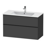 Duravit Meuble sous-lavabo D-Neo 101x46,2 cm, noir/Grap m, 1 porte, 1 tiroir-1