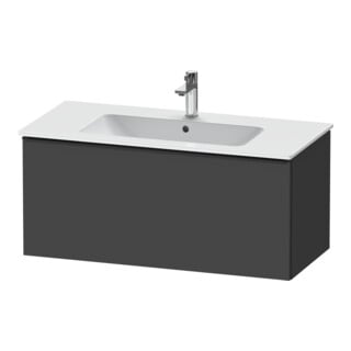 Duravit Meuble sous lavabo D-Neo 101x46,2 cm, noir/Grap ma, 1 tiroir, suspendu