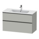 Duravit Meuble sous lavabo D-Neo 101x46,2 cm, noir/gris, 1 tiroir, 1 coulissant-1