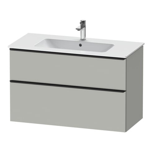 Duravit Meuble sous lavabo D-Neo 101x46,2 cm, noir/gris, 1 tiroir, 1 coulissant