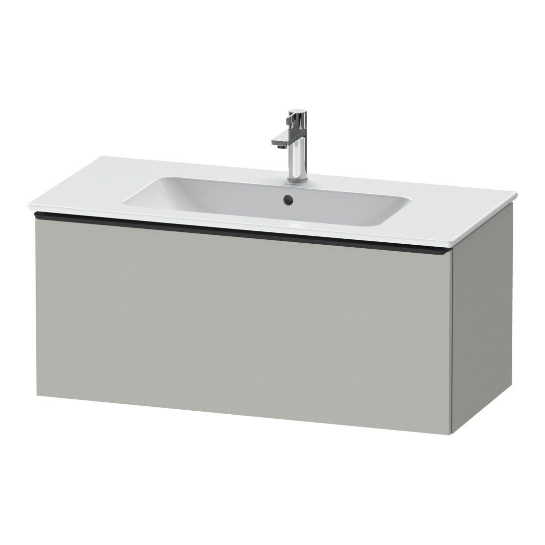 Duravit Meuble sous-lavabo D-Neo 101x46,2 cm, noir/gris mat, 1 tiroir, suspendu