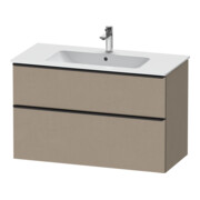 Duravit Meuble sous lavabo D-Neo 101x46,2 cm, noir/lin, 1 porte, 1 tiroir-1