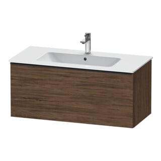 Duravit Meuble sous-lavabo D-Neo 101x46,2 cm, noir/noisette foncé, 1 tiroir, suspendu