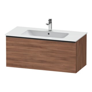Duravit Meuble sous-lavabo D-Neo 101x46,2 cm, noir/noisette naturel, 1 tiroir, suspendu