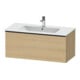 Duravit Meuble sous-lavabo D-Neo 101x46,2 cm, noir/noyer, 1 tiroir, suspendu-1