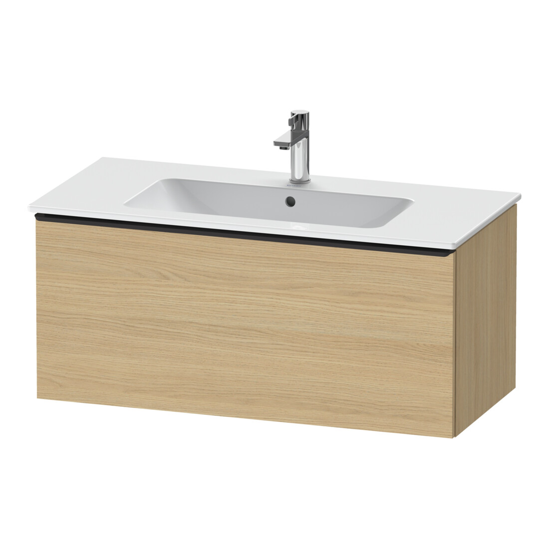 Duravit Meuble sous-lavabo D-Neo 101x46,2 cm, noir/noyer, 1 tiroir, suspendu