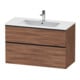 Duravit Meuble sous lavabo D-Neo 101x46,2 cm, noir/noyer N, 1 porte, 1 tiroir-1