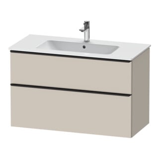 Duravit Meuble sous lavabo D-Neo 101x46,2 cm, noir/taupe, 1 porte, 1 tiroir