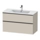 Duravit Meuble sous lavabo D-Neo 101x46,2 cm, noir/taupe, 1 porte, 1 tiroir-1
