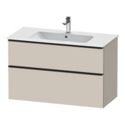Duravit Meuble sous lavabo D-Neo 101x46,2 cm, noir/taupe, 1 porte, 1 tiroir-1