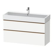 Duravit Meuble sous lavabo D-Neo 118,4x44,2 cm, blanc brillant, 1 porte, 1 tiroir