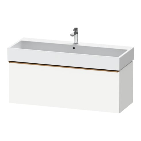 Duravit Meuble sous lavabo D-Neo 118,4x44,2 cm, blanc brillant, 1 tiroir, suspendu