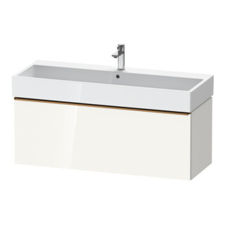 Duravit Meuble sous lavabo D-Neo 118,4x44,2 cm, blanc/gris, 1 tiroir, suspendu