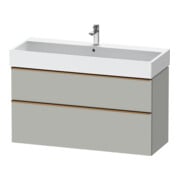 Duravit Meuble sous lavabo D-Neo 118,4x44,2 cm, chêne brossé/gris, 1 porte, 1 tiroir