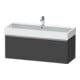 Duravit Meuble sous-lavabo D-Neo 118,4x44,2 cm, chr/gris, 1 tiroir, suspendu-1