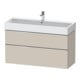 Duravit Meuble sous-lavabo D-Neo 118,4x44,2 cm, chr/taupe m, 1 porte, 1 tiroir-1