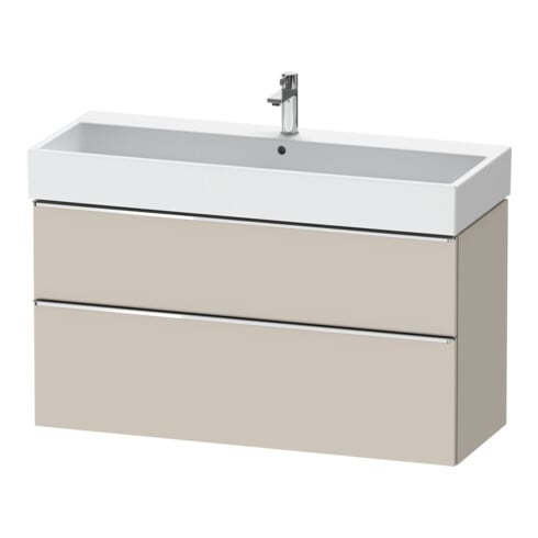 Duravit Meuble sous-lavabo D-Neo 118,4x44,2 cm, chr/taupe m, 1 porte, 1 tiroir