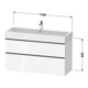 Duravit Meuble sous lavabo D-Neo 118,4x44,2 cm, chrome/gris, 1 porte, 1 tiroir