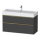 Duravit Meuble sous-lavabo D-Neo 118,4x44,2 cm, gris mat, 1 porte, 1 tiroir-1