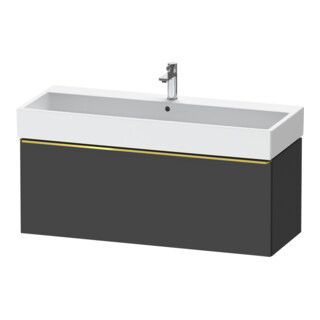 Duravit Meuble sous-lavabo D-Neo 118,4x44,2 cm, gris mat, 1 porte, suspendu