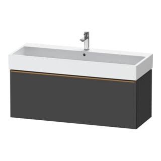 Duravit Meuble sous-lavabo D-Neo 118,4x44,2 cm, gris mat, 1 tiroir, suspendu