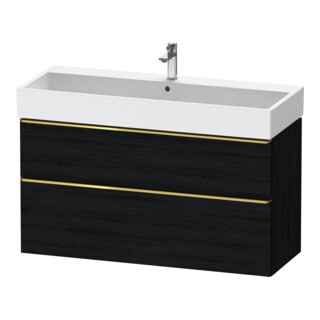 Duravit Meuble sous-lavabo D-Neo 118,4x44,2 cm, gris poli/ébène, 1 porte, 1 tiroir