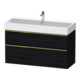 Duravit Meuble sous-lavabo D-Neo 118,4x44,2 cm, gris poli/ébène, 1 porte, 1 tiroir-1