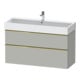 Duravit Meuble sous lavabo D-Neo 118,4x44,2 cm, gris poli/gris mat, 1 tiroir, 1 porte-1