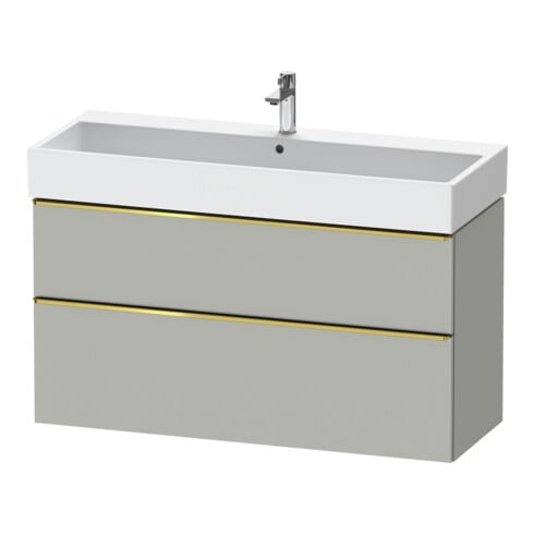 Duravit Meuble sous lavabo D-Neo 118,4x44,2 cm, gris poli/gris mat, 1 tiroir, 1 porte