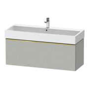 Duravit Meuble sous lavabo D-Neo 118,4x44,2 cm, gris poli/gris mat, 1 tiroir, suspendu