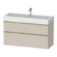 Duravit Meuble sous-lavabo D-Neo 118,4x44,2 cm, gris poli/Taupe, 1 porte, 1 tiroir-1
