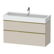 Duravit Meuble sous-lavabo D-Neo 118,4x44,2 cm, gris poli/Taupe, 1 porte, 1 tiroir