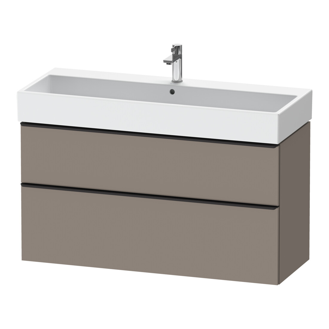 Duravit Meuble sous lavabo D-Neo 118,4x44,2 cm, noir/Bas m, 1 porte, 1 tiroir