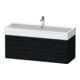 Duravit Meuble sous-lavabo D-Neo 118,4x44,2 cm, noir/blanc, 1 tiroir, suspendu-1