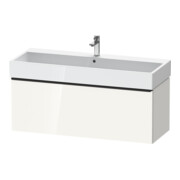Duravit Meuble sous lavabo D-Neo 118,4x44,2 cm, noir/blanc brillant, 1 tiroir, suspendu