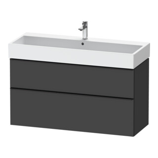 Duravit Meuble sous-lavabo D-Neo 118,4x44,2 cm, noir/Grap m, 1 porte, 1 tiroir