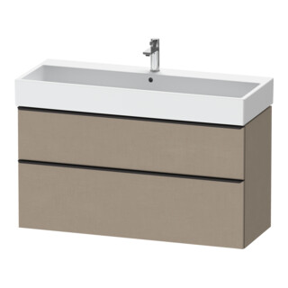 Duravit Meuble sous lavabo D-Neo 118,4x44,2 cm, noir/lin, 1 porte, 1 tiroir
