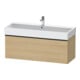 Duravit Meuble sous lavabo D-Neo 118,4x44,2 cm, noir/noyer, 1 tiroir, suspendu-1