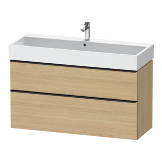 Duravit Meuble sous lavabo D-Neo 118,4x44,2 cm, noir/oeuf N, 1 porte, 1 tiroir