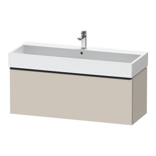 Duravit Meuble sous lavabo D-Neo 118,4x44,2 cm, noir/taupe mat, 1 tiroir, suspendu