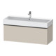 Duravit Meuble sous lavabo D-Neo 118,4x44,2 cm, noir/taupe mat, 1 tiroir, suspendu-1
