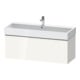 Duravit Meuble sous lavabo D-Neo 118,4x44,2cm, chr/blc laqué, 1 tiroir, suspendu-1