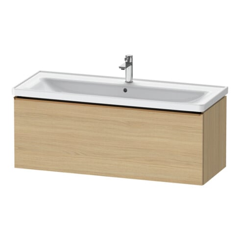 Duravit Meuble sous-lavabo D-Neo 118,4x45,2x44 cm, 1 tiroir, bois, blanc mat/œuf naturel